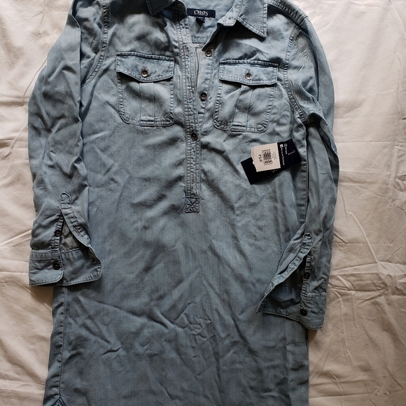Women's Chambray Shirt Dress, size PS - Picture 1 of 3